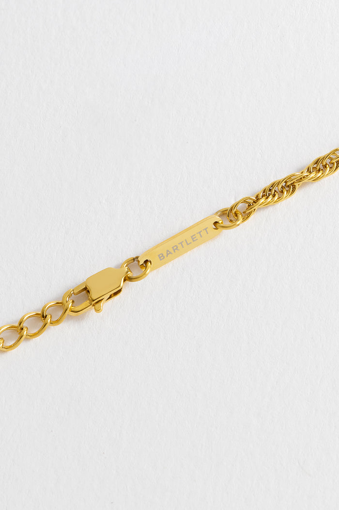 Estella Bartlett Men's Rope Chain Bracelet Waterproof PVD Gold Plated