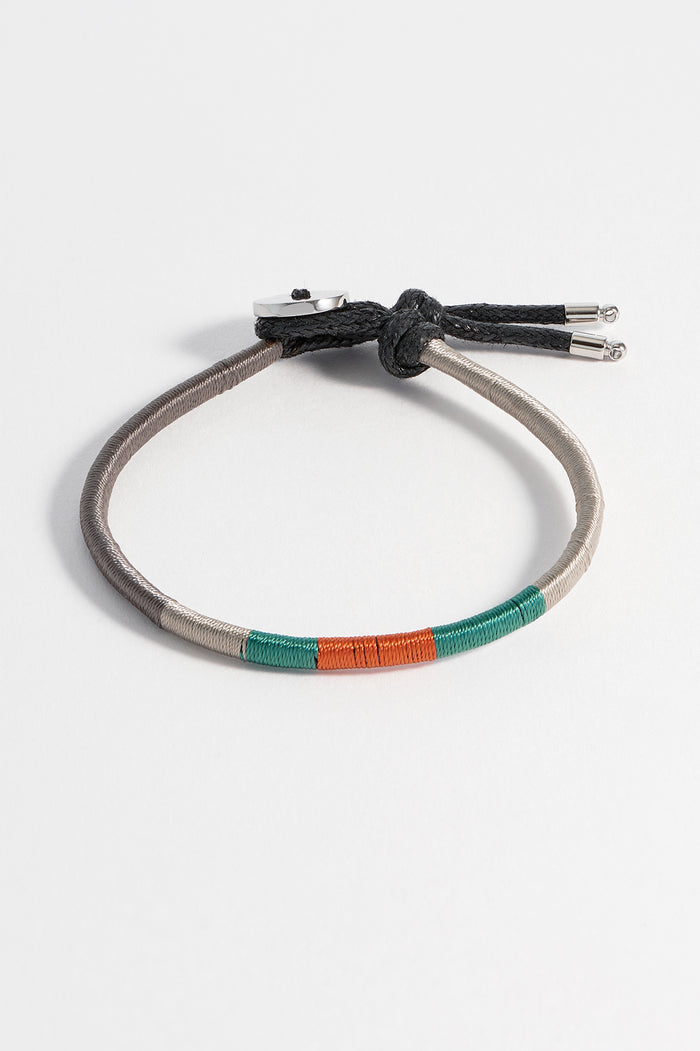 Estella Bartlett Men's Woven Bracelet Waterproof Stainless Steel | Grey