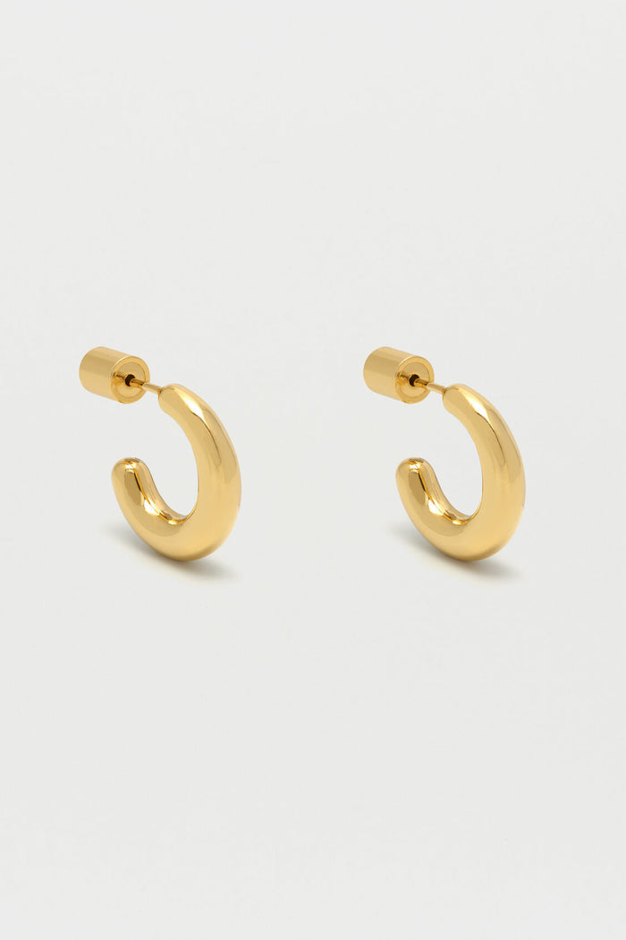 estella bartlett Mini Chunky Hoop Earrings Gold Plated