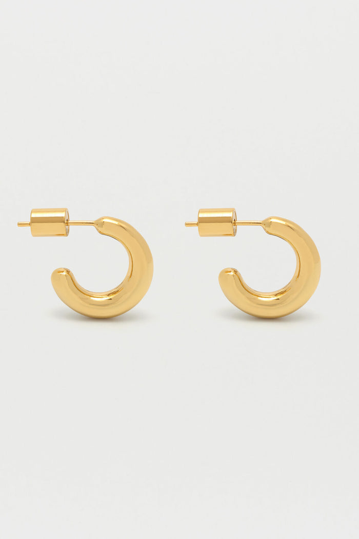 Estella Bartlett Mini Chunky Hoop Earrings Gold Plated