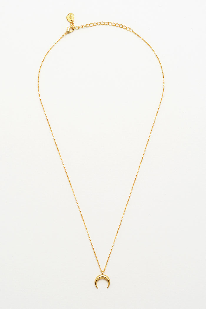 Estella Bartlett Mini Horn Necklace Gold Plated Packaging Message: You Rock