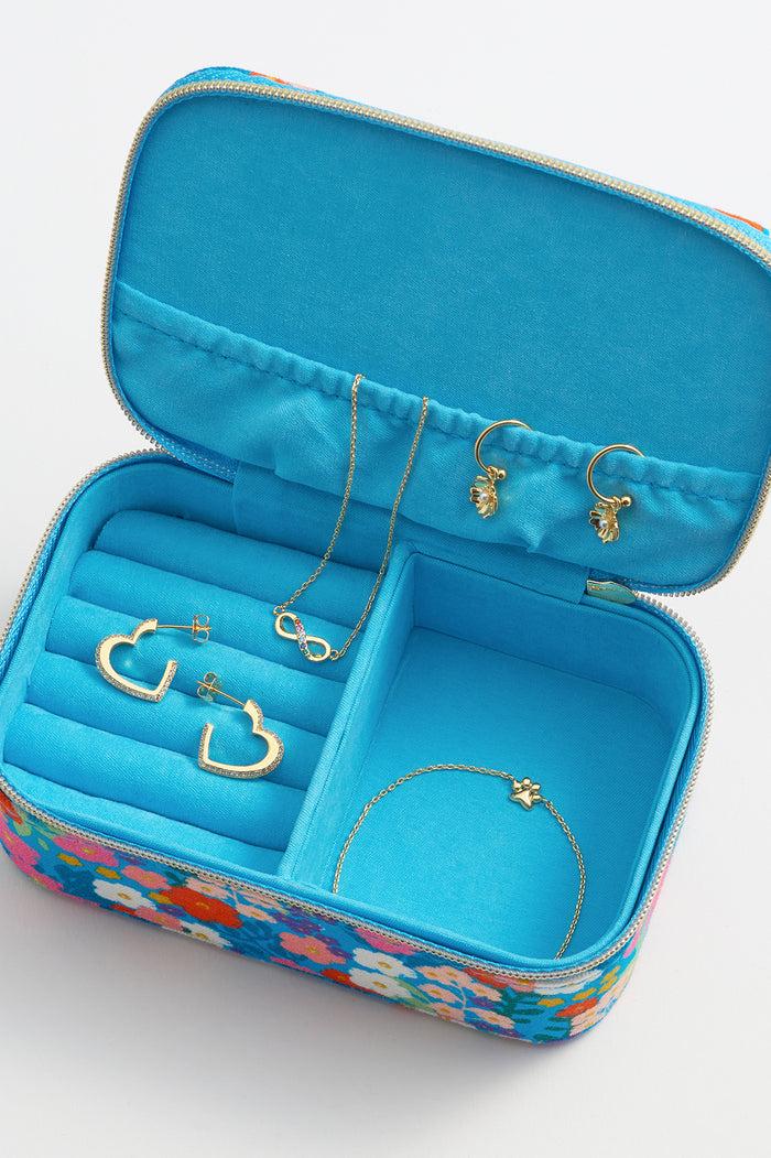 Estella Bartlett Mini Jewellery Box Blue Floral Print