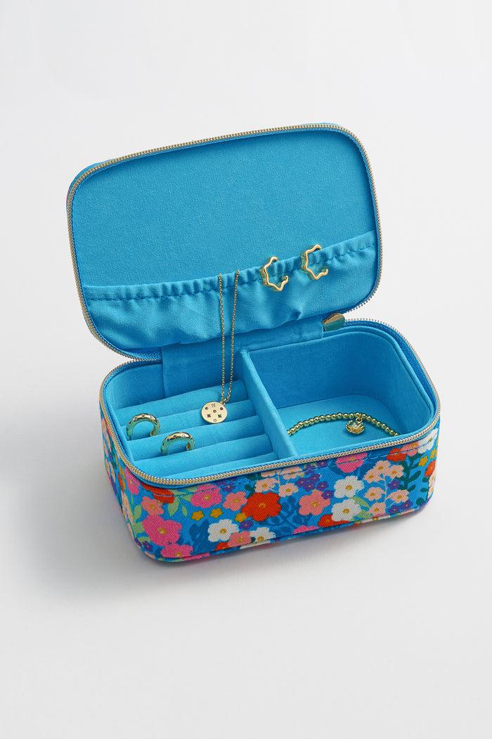Estella Bartlett Mini Jewellery Box Blue Floral Print