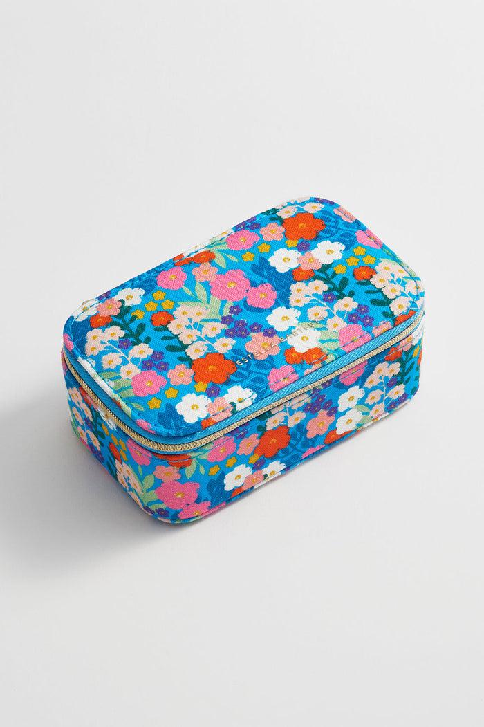 estella bartlett Mini Jewellery Box Blue Floral Print
