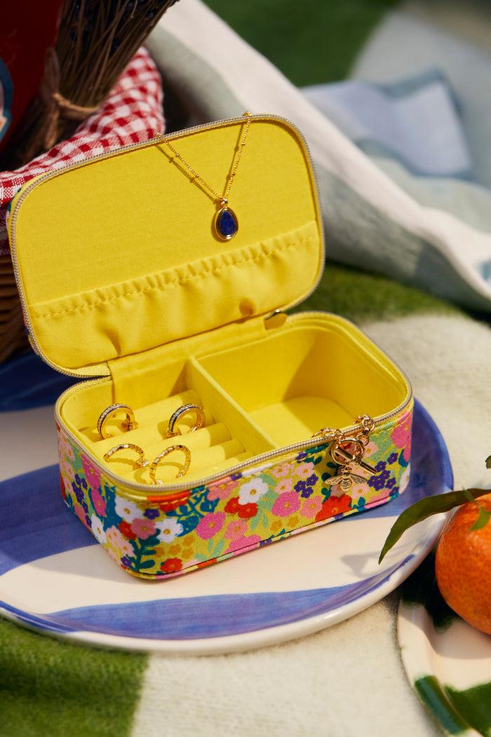 Estella Bartlett Mini Jewellery Box Yellow Floral Print