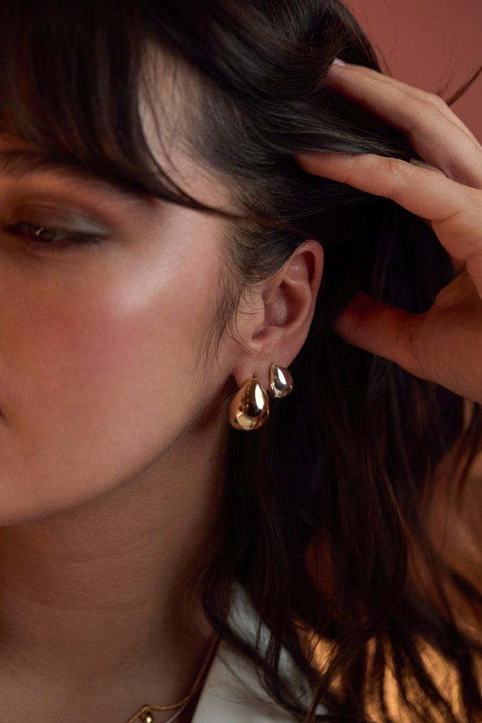 Estella Bartlett Mini Teardrop Earrings Silver Plated