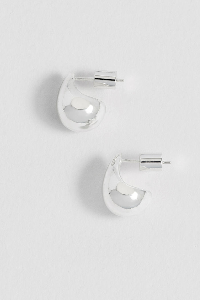 estella bartlett Mini Teardrop Earrings Silver Plated