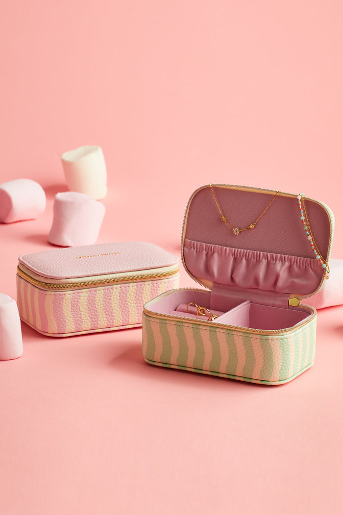 Estella Bartlett Mint Wiggle Print Mini Jewellery Box Wiggle Mint