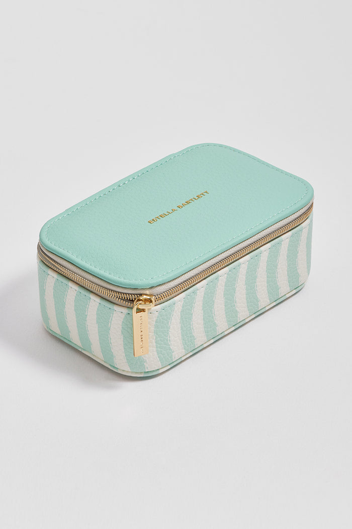 Estella Bartlett Mint Wiggle Print Mini Jewellery Box Wiggle Mint