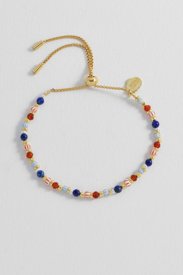Estella Bartlett Mixed Glass Amelia Bracelet Gold Plated | Mixed Glass Packaging Message: One Of A Kind
