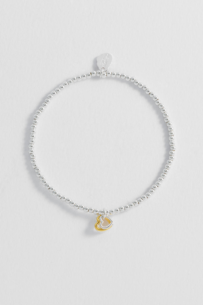 Estella Bartlett Mixed Triple Heart Bracelet Gold And Silver Plated Packaging Message: Soft Heart Sweet Soul