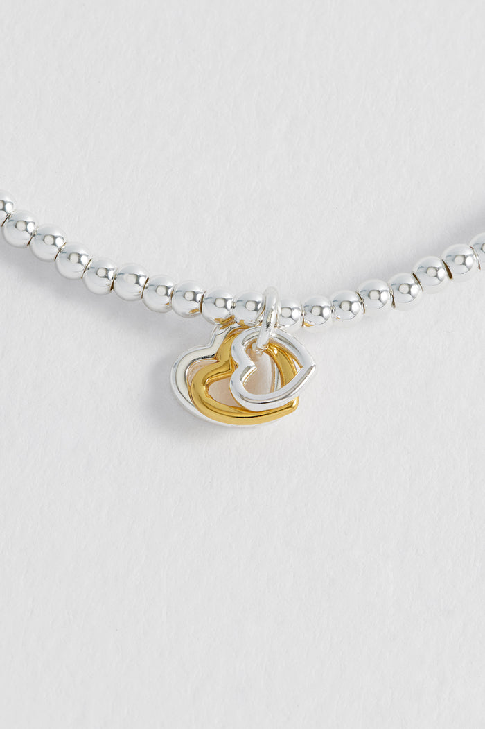 Estella Bartlett Mixed Triple Heart Bracelet Gold And Silver Plated Packaging Message: Soft Heart Sweet Soul