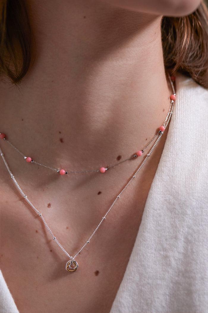 Estella Bartlett Mixed Triple Heart Necklace Gold And Silver Plated Packaging Message: Soft Heart Sweet Soul