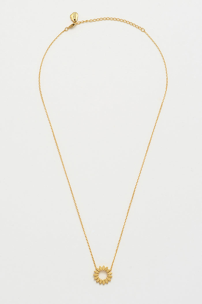 Estella Bartlett Modern Flower Necklace Gold Plated Packaging Message: She Believed She Could So She Did