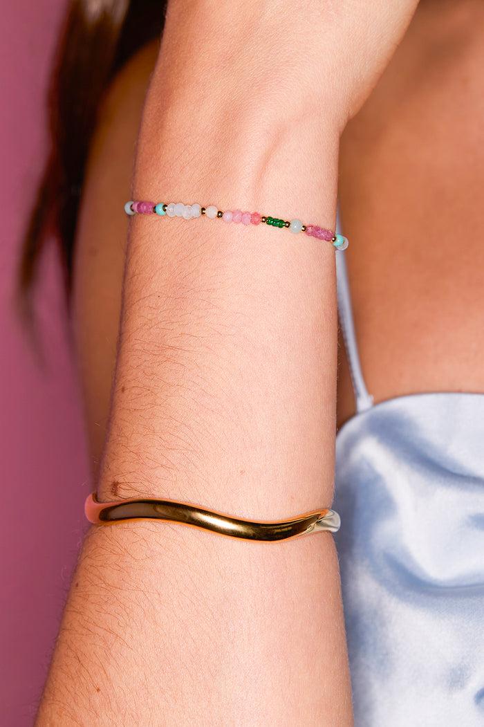 Estella Bartlett Molten Open Cuff Bangle Gold Plated