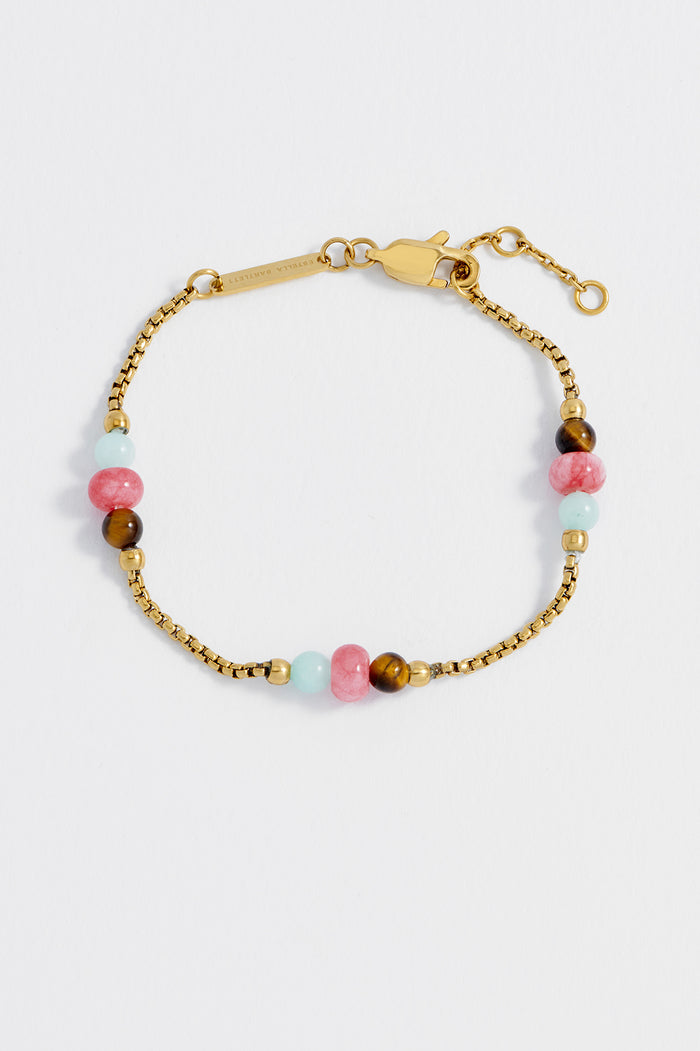estella bartlett Multi Gemstone Rope Chain Bracelet Waterproof PVD Gold Plated | Mixed Gemstones estella bartlett Multi Gemstone Rope Chain Bracelet Waterproof PVD Gold Plated | Mixed Gemstones