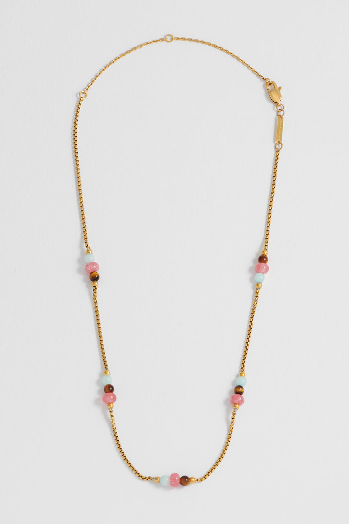 estella bartlett Multi Gemstone Rope Chain Necklace Waterproof PVD Gold Plated | Mixed Gemstones estella bartlett Multi Gemstone Rope Chain Necklace Waterproof PVD Gold Plated | Mixed Gemstones