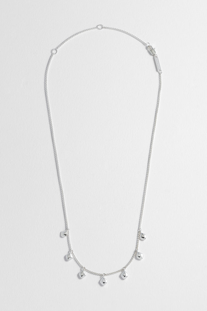 Estella Bartlett Multi Pebble Necklace Silver Plated