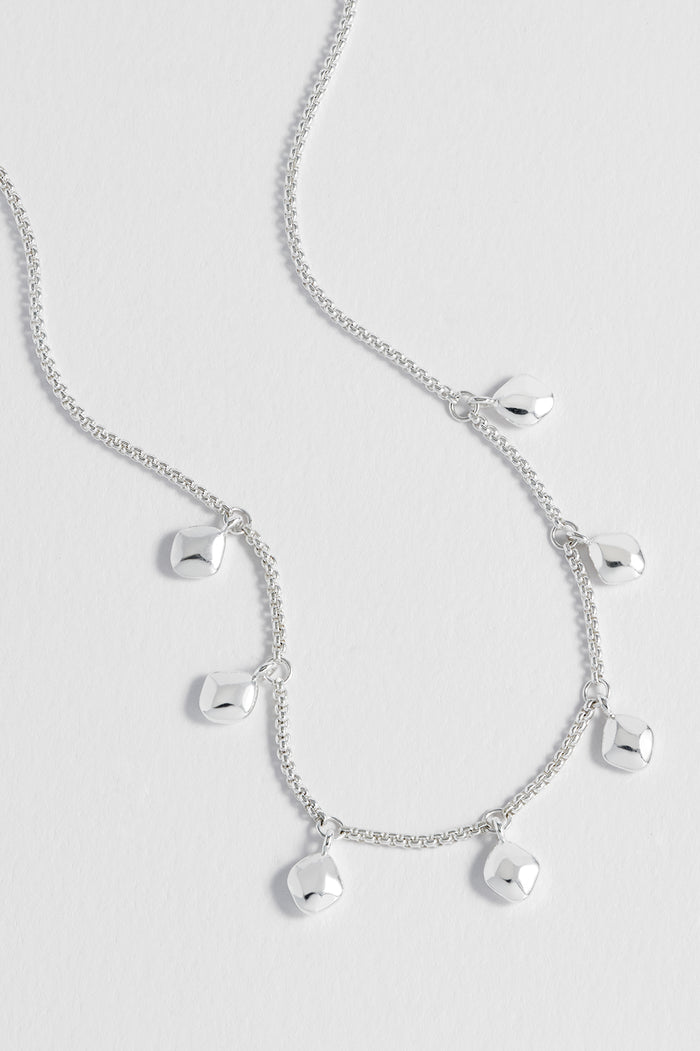 Estella Bartlett Multi Pebble Necklace Silver Plated