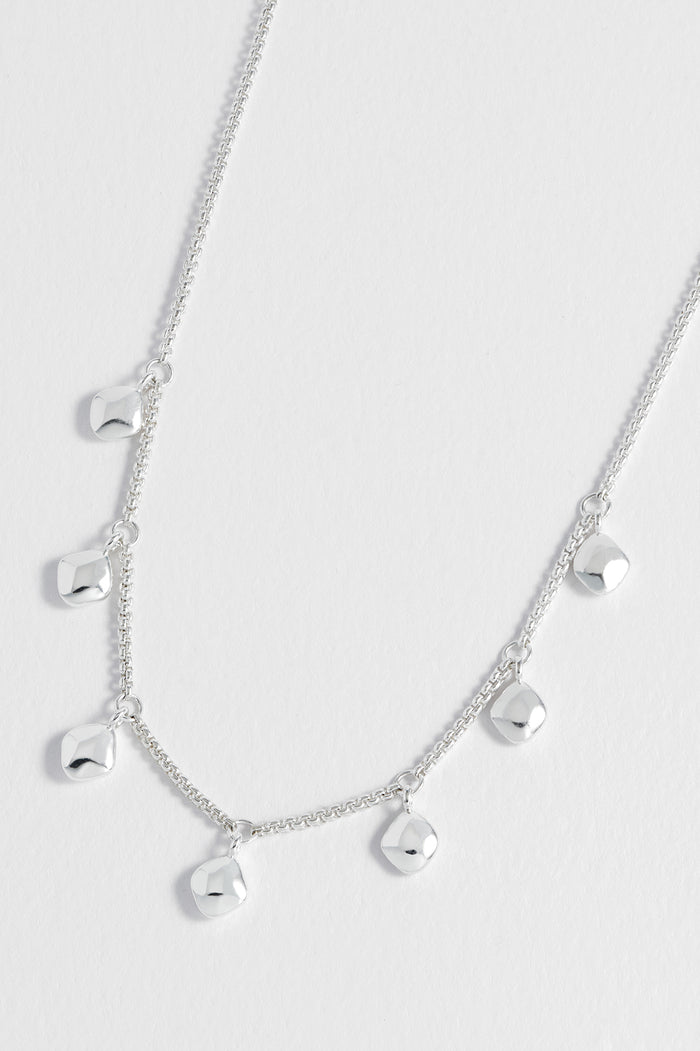 estella bartlett Multi Pebble Necklace Silver Plated