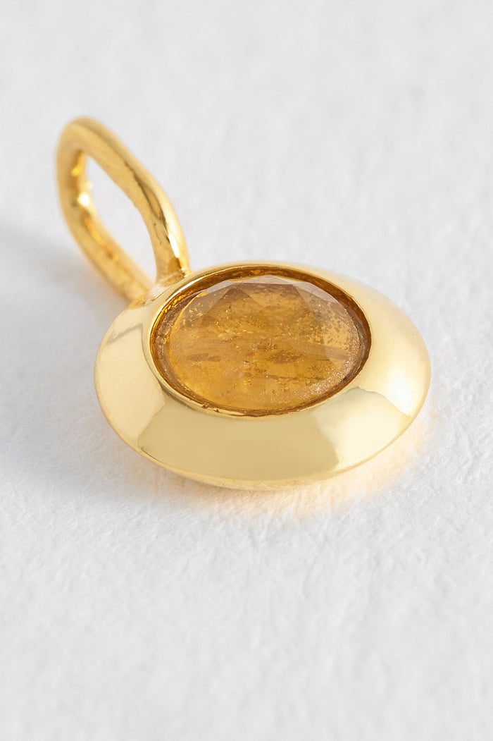 Estella Bartlett November Birthstone Charm Gold Plated | Citrine