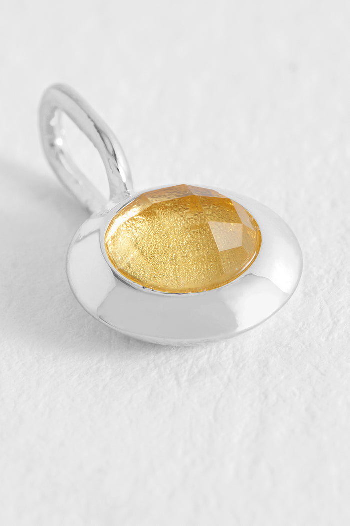 Estella Bartlett November Birthstone Charm Silver Plated | Citrine