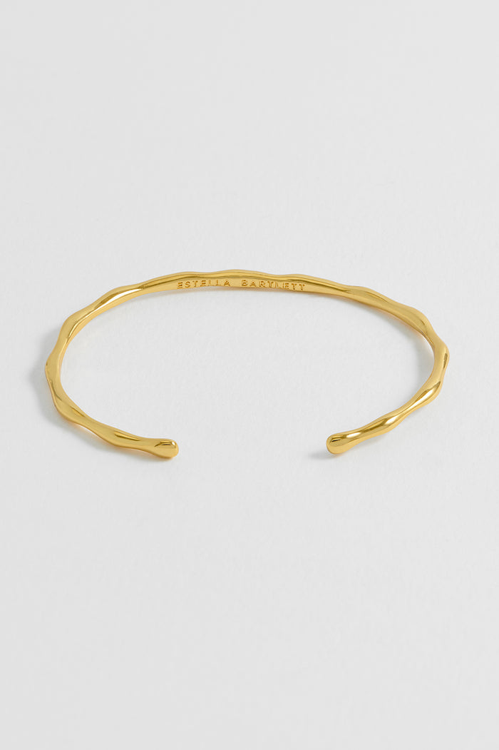 Estella Bartlett Open Molton Bangle Waterproof PVD Gold Plated