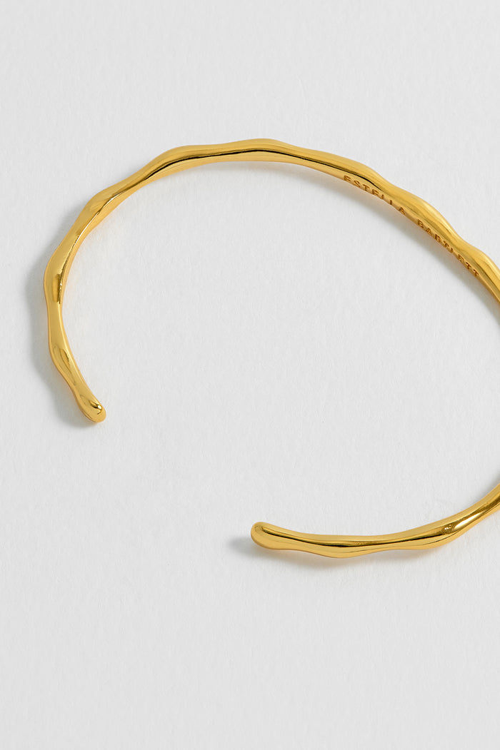 Estella Bartlett Open Molton Bangle Waterproof PVD Gold Plated