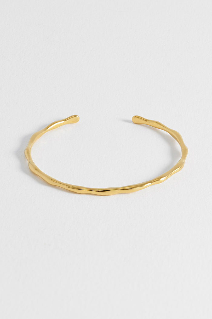 estella bartlett Open Molton Bangle Waterproof PVD Gold Plated