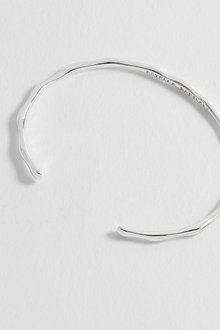 Estella Bartlett Open Molton Bangle Waterproof PVD Silver Plated