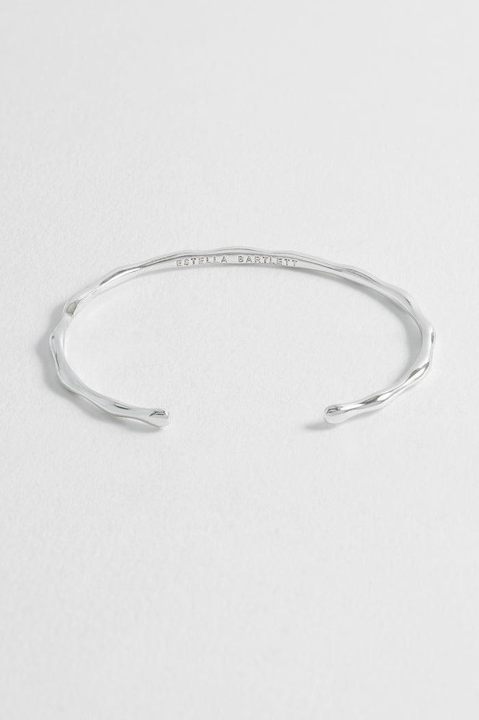 Estella Bartlett Open Molton Bangle Waterproof PVD Silver Plated