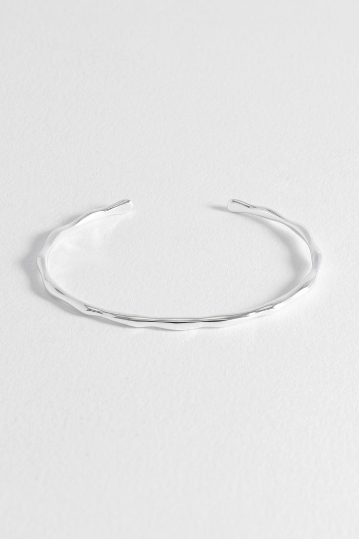 estella bartlett Open Molton Bangle Waterproof PVD Silver Plated