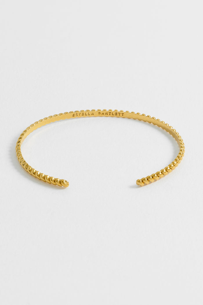 Estella Bartlett Open Rope Bangle Waterproof PVD Gold Plated