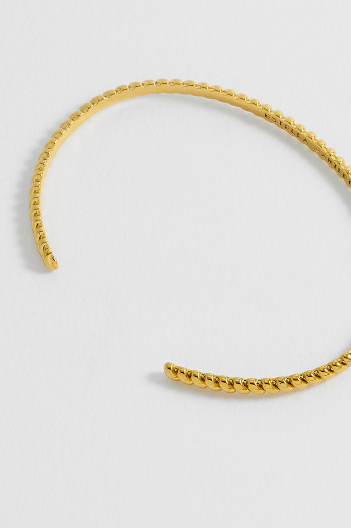 Estella Bartlett Open Rope Bangle Waterproof PVD Gold Plated