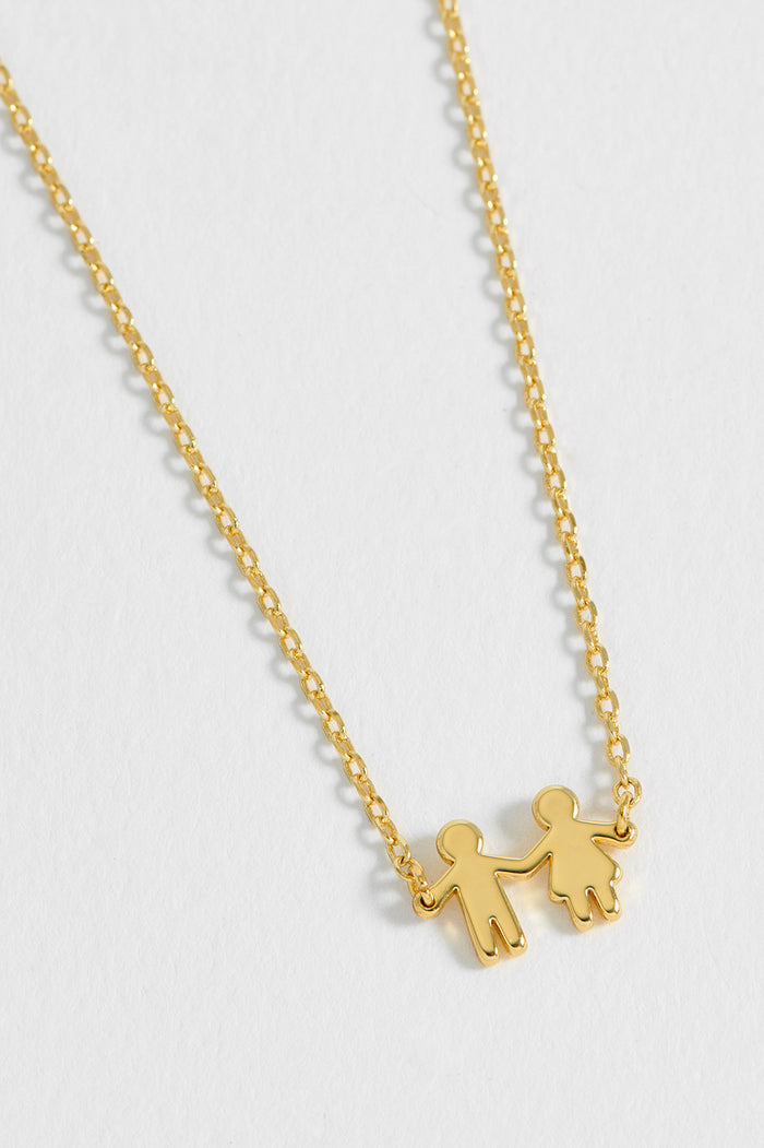 Estella Bartlett Paperchain People Necklace Gold Plated Packaging Message: Our Family