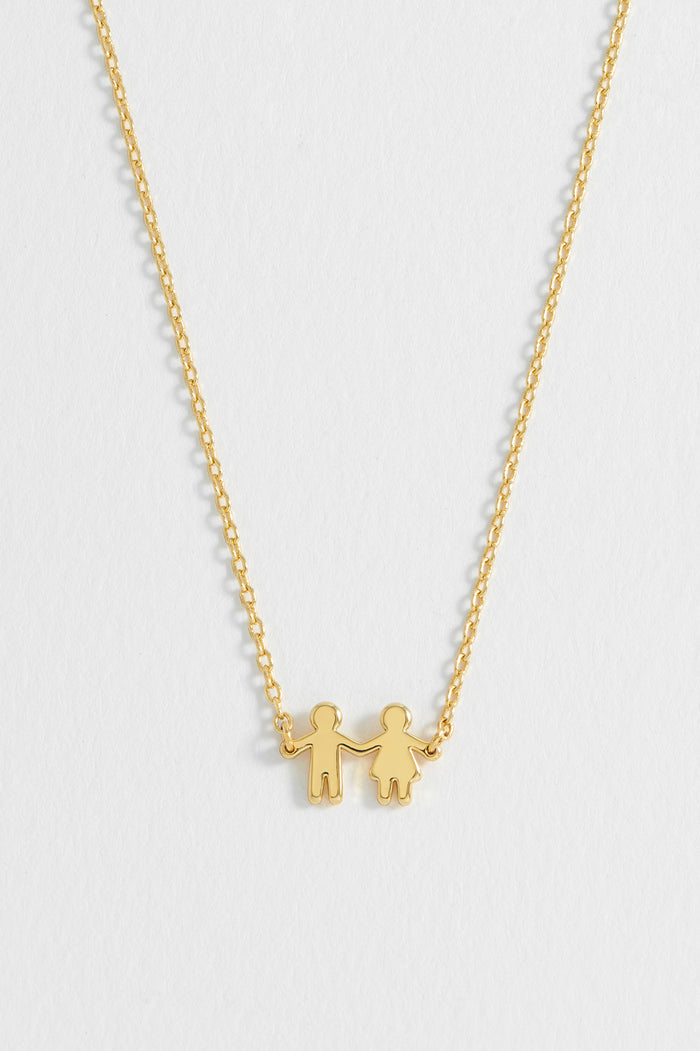 Estella Bartlett Paperchain People Necklace Gold Plated Packaging Message: Our Family