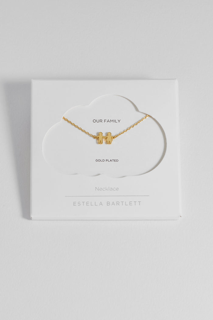 estella bartlett Paperchain People Necklace Gold Plated Packaging Message: Our Family