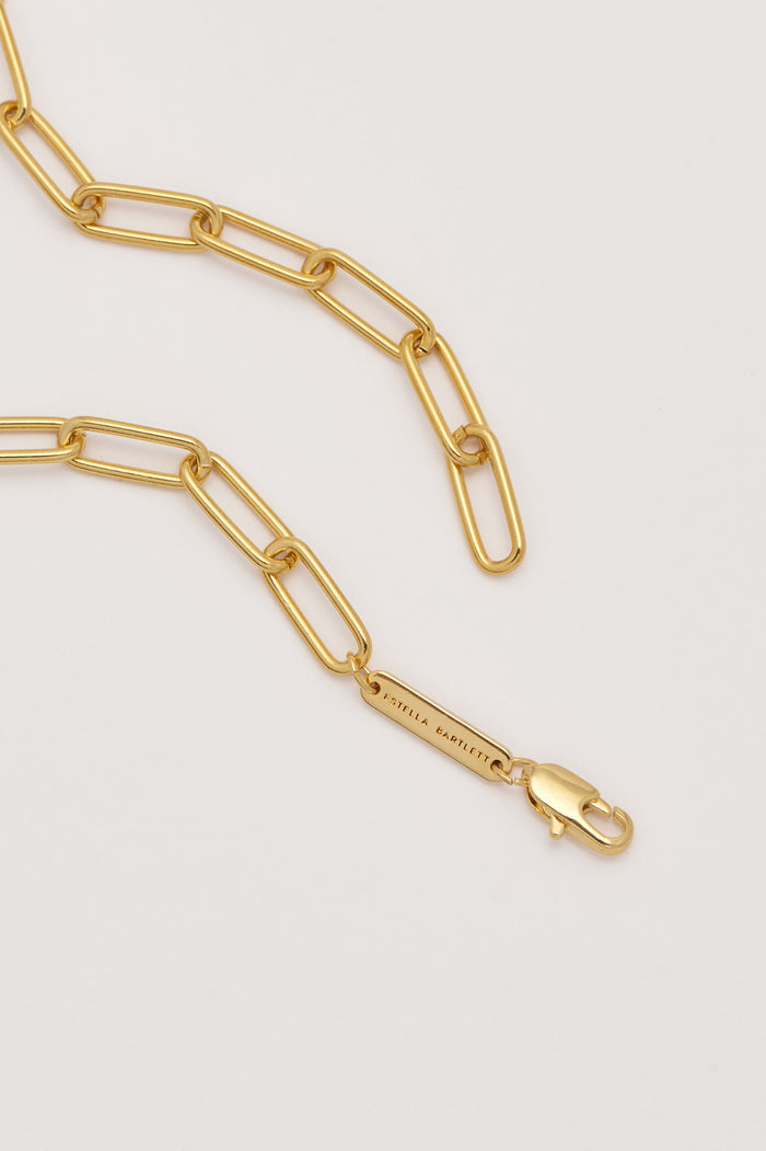 Estella Bartlett Paperclip Link Chain Necklace Gold Plated