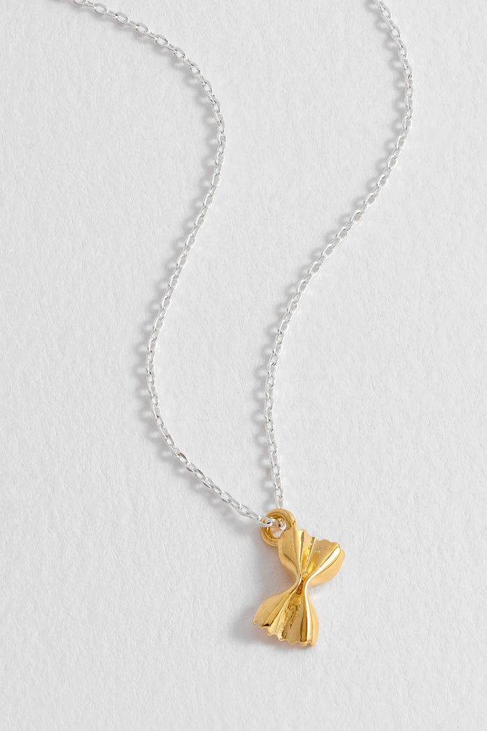 Estella Bartlett Pasta Pendant Necklace Gold And Silver Plated Packaging Message: PASTA PLEASE