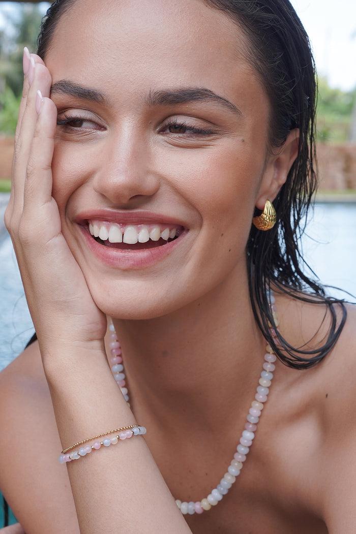 Estella Bartlett Pastel Multi Gemstone Duo Bracelet Waterproof PVD Gold Plated | Pastel Multi Gemstones