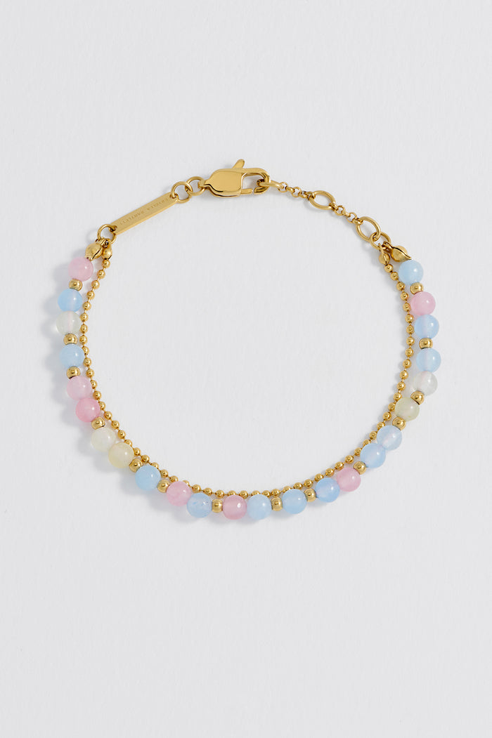 estella bartlett Pastel Multi Gemstone Duo Bracelet Waterproof PVD Gold Plated | Pastel Multi Gemstones estella bartlett Pastel Multi Gemstone Duo Bracelet Waterproof PVD Gold Plated | Pastel Multi Gemstones