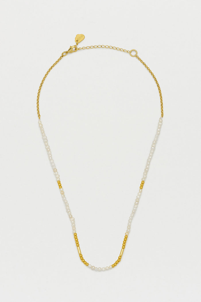 Estella Bartlett Pearl And Gold Beaded Necklace Gold Plated