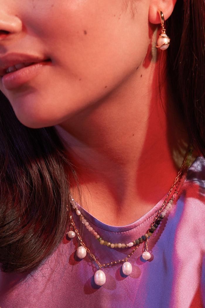 Estella Bartlett Pearl Drop Necklace Gold Plated | Pearl