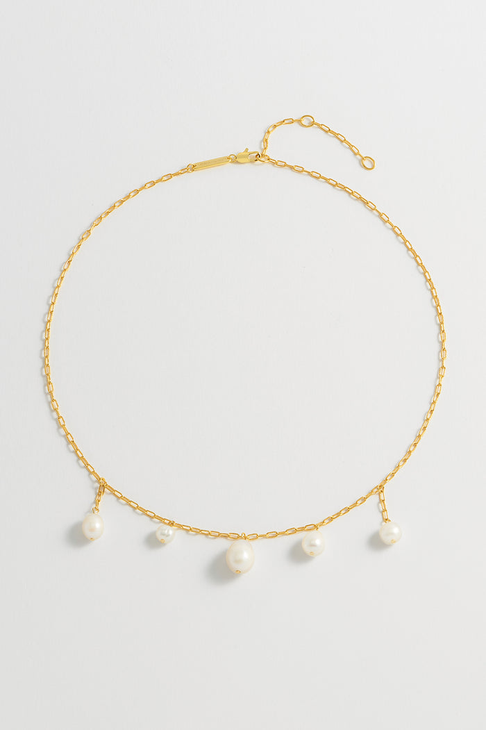 Estella Bartlett Pearl Drop Necklace Gold Plated | Pearl