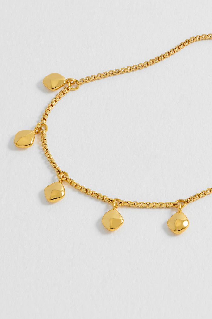 Estella Bartlett Pebble Double Chain Bracelet Gold Plated