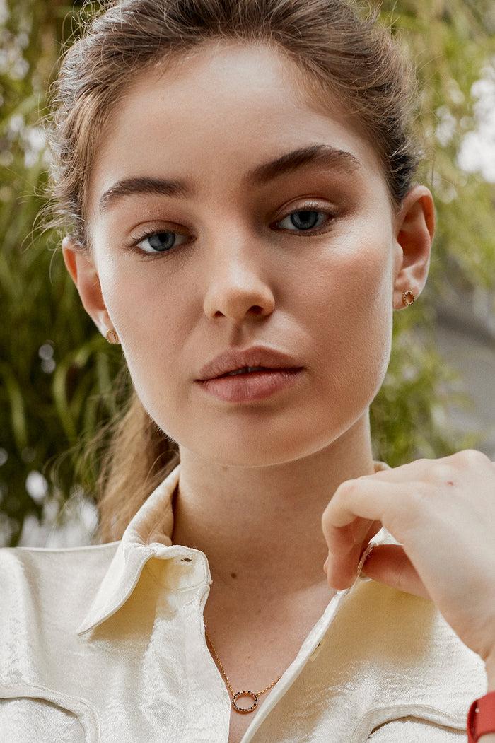 Estella Bartlett Rainbow Circle Earrings Gold Plated