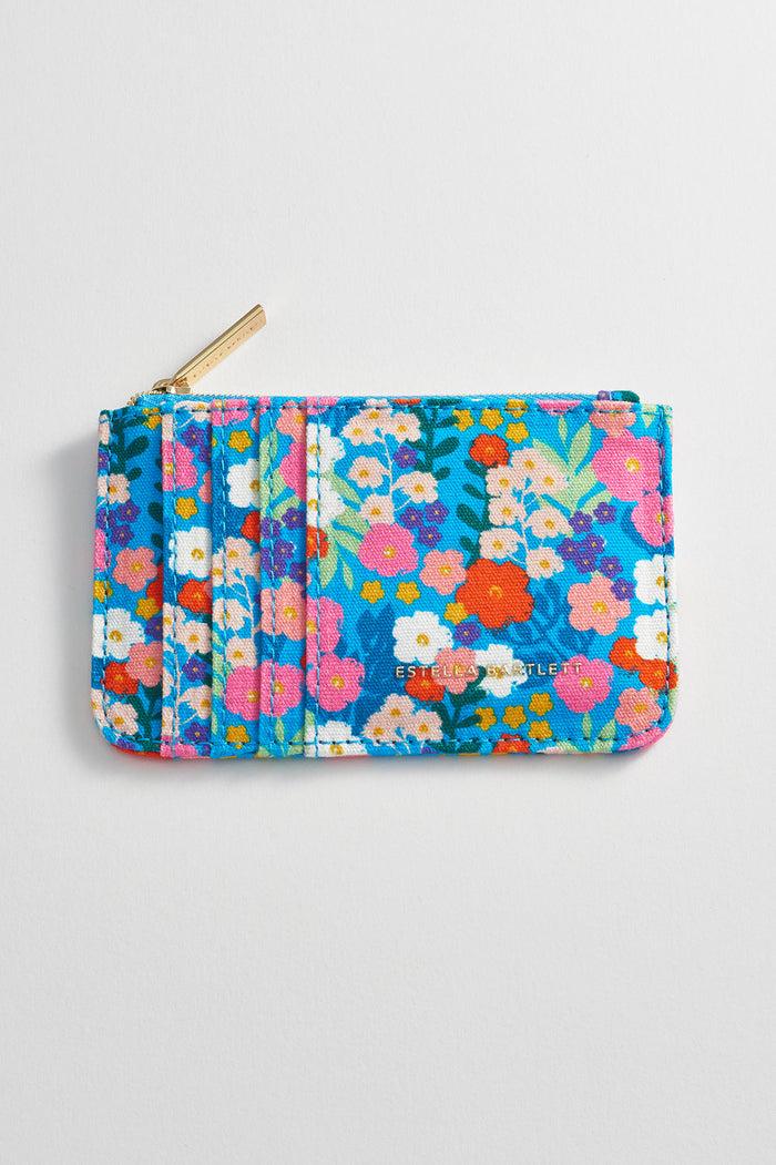 estella bartlett Rectangle Card Purse Blue Floral Print