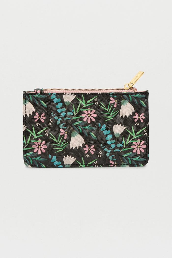 Estella Bartlett Rectangle Card Purse Dark Floral Print
