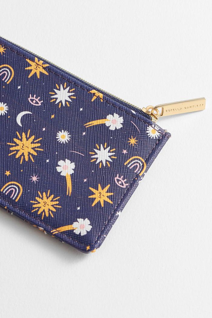 Estella Bartlett Rectangle Card Purse Navy Icons Print