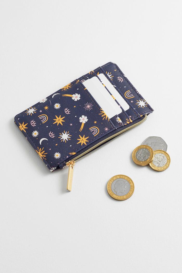 Estella Bartlett Rectangle Card Purse Navy Icons Print